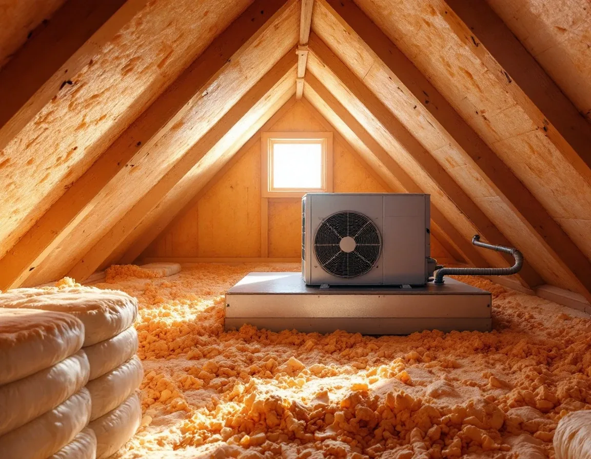 Mold and microbial growth on attic HVAC ductwork in a humid Houston home