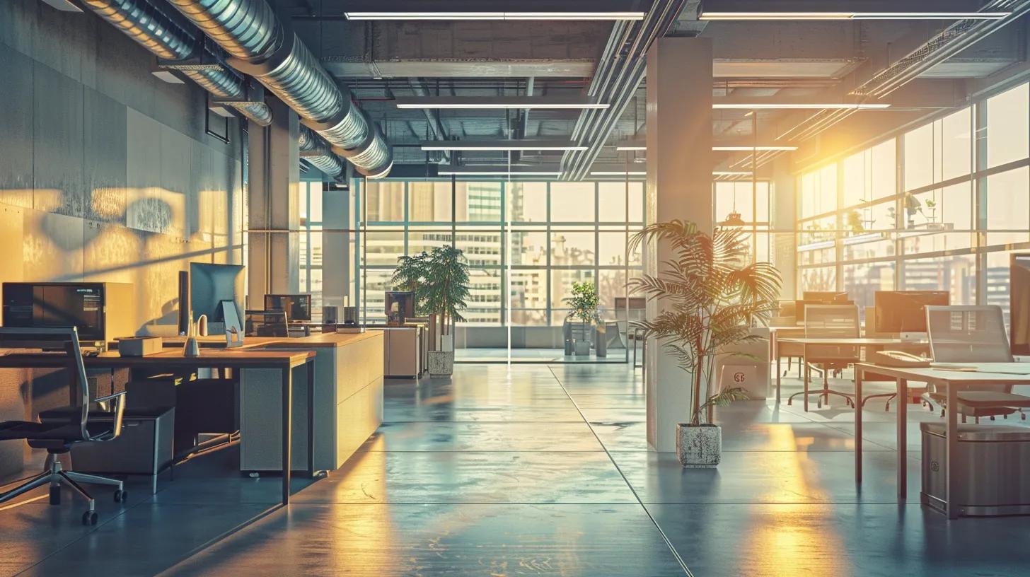 a sleek, modern hvac system is prominently displayed in a well-lit office environment, showcasing freshly cleaned air ducts that gleam with efficiency, highlighting the stark contrast between dust-covered and pristine sections to emphasize the impact of air duct cleaning on overall performance.